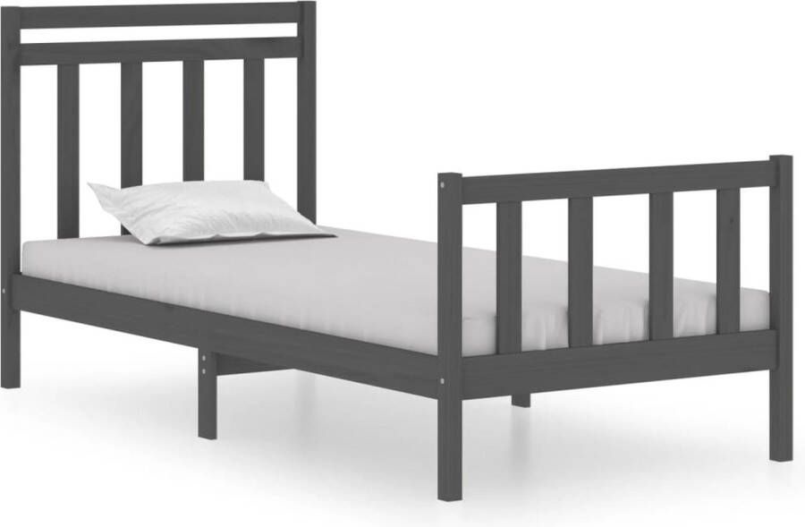 Furniture Limited Bedframe massief hout grijs 90x190 cm 3FT Single