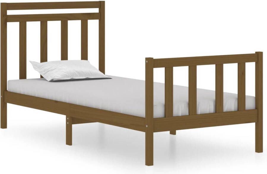 Furniture Limited Bedframe massief hout honingbruin 75x190 cm 2FT6 Small Single