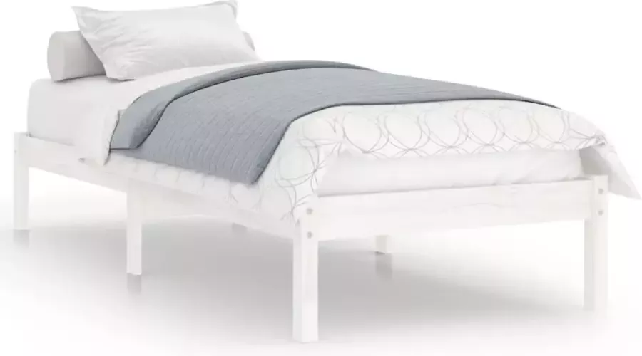 Furniture Limited Bedframe massief hout wit 90x190 cm 3FT Single