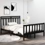 Furniture Limited Bedframe massief hout zwart 140x190 cm - Thumbnail 1