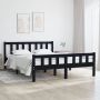 Furniture Limited Bedframe massief hout zwart 140x190 cm - Thumbnail 14