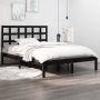 Furniture Limited Bedframe massief hout zwart 140x190 cm - Thumbnail 6