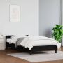 Furniture Limited Bedframe met hoofdbord kunstleer zwart 90x190 cm - Thumbnail 1