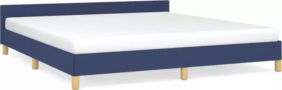 Furniture Limited Bedframe met hoofdeinde stof blauw 180x200 cm