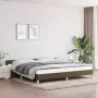 Furniture Limited Bedframe met hoofdeinde stof donkerbruin 200x200 cm - Thumbnail 1