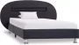 Furniture Limited Bedframe met LED kunstleer zwart 100x200 cm - Thumbnail 1