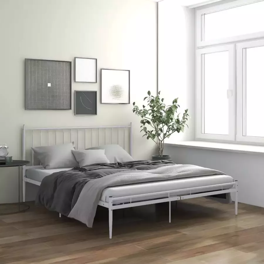 Furniture Limited Bedframe metaal wit 140x200 cm
