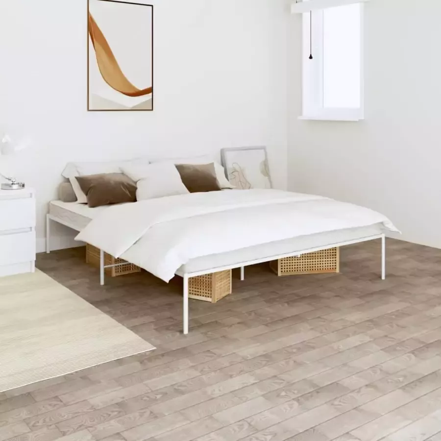 Furniture Limited Bedframe metaal wit 160x200 cm