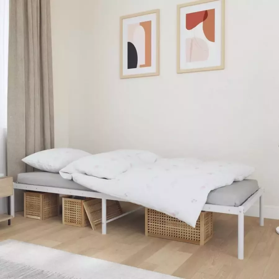 Furniture Limited Bedframe metaal wit 75 x 190 cm