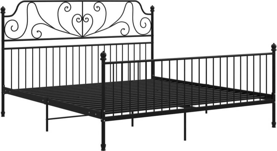 Furniture Limited Bedframe metaal zwart 180x200 cm