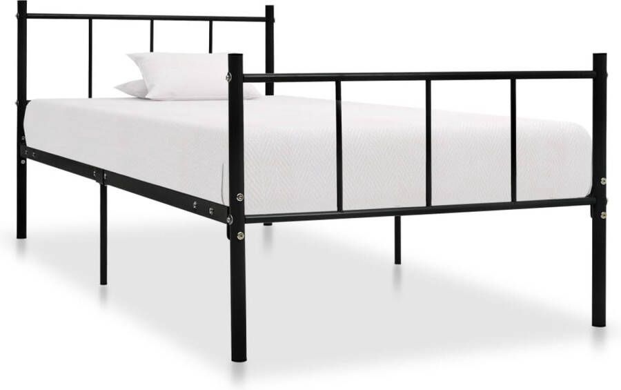 Furniture Limited Bedframe metaal zwart 90x200 cm