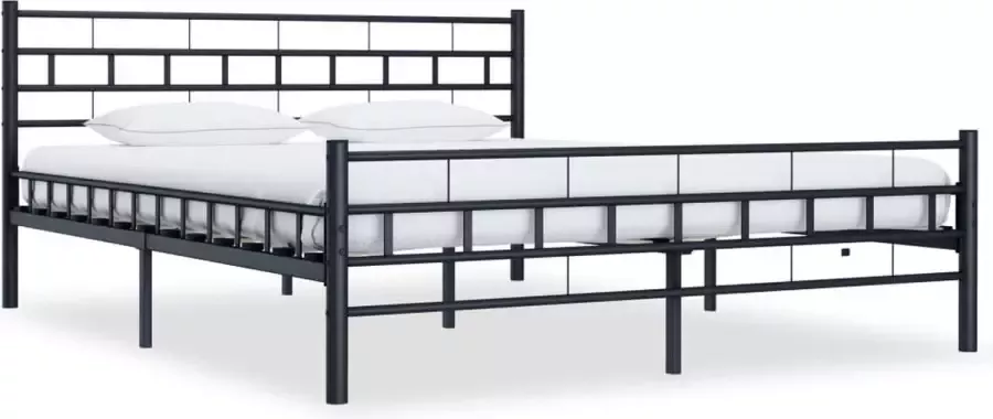 Furniture Limited Bedframe staal zwart 160x200 cm