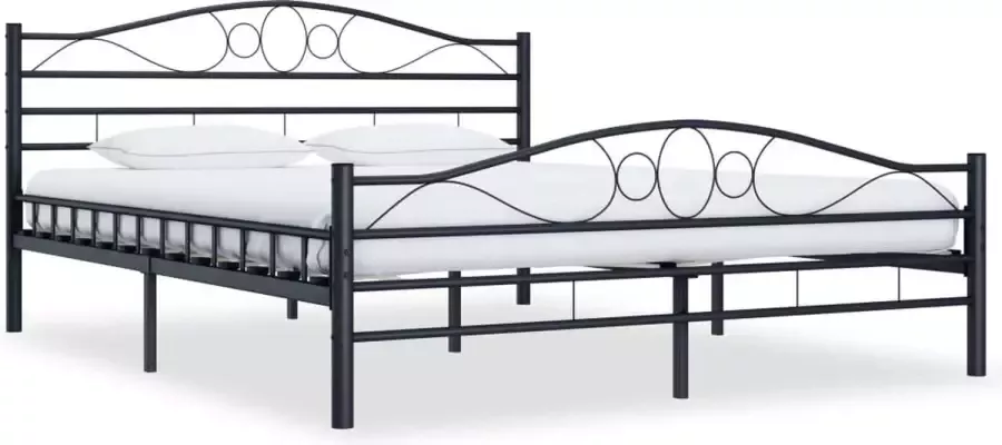Furniture Limited Bedframe staal zwart 200x200 cm