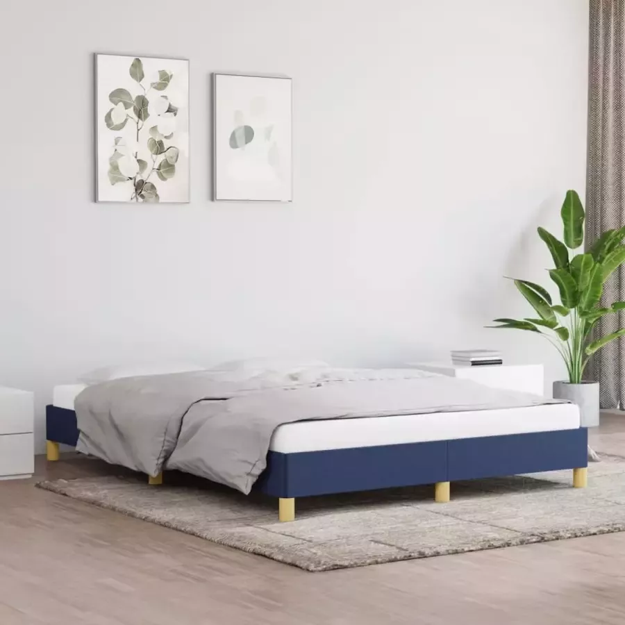 Furniture Limited Bedframe stof blauw 160x200 cm
