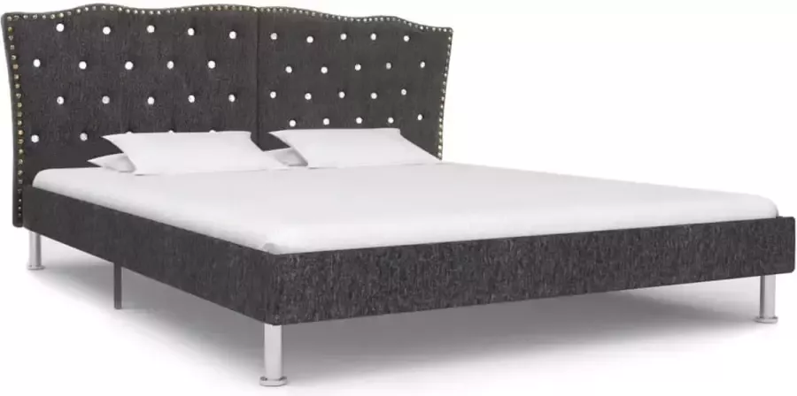 Furniture Limited Bedframe stof donkergrijs 135x190 cm