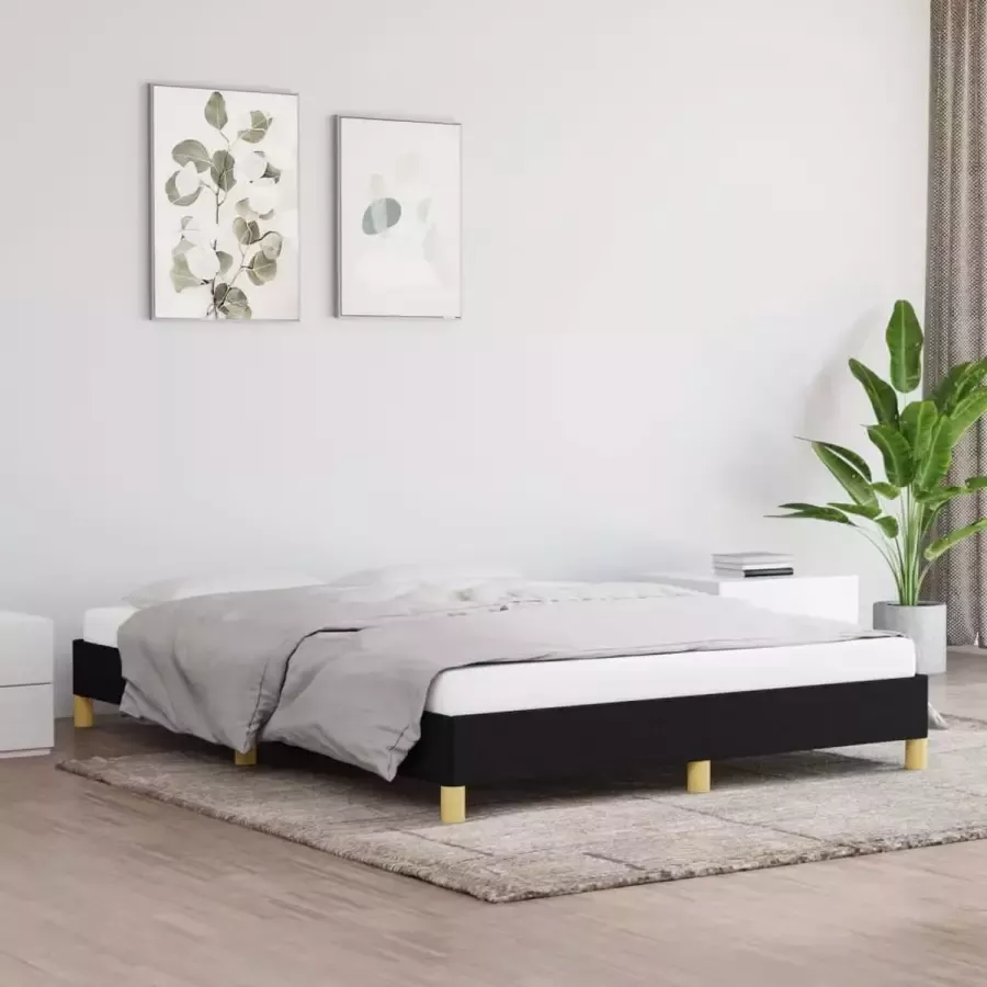 Furniture Limited Bedframe stof zwart 160x200 cm