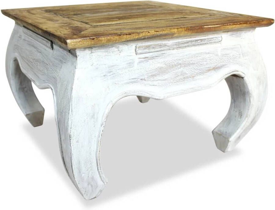 Furniture Limited Bijzettafel 50x50x35 cm massief gerecycled hout