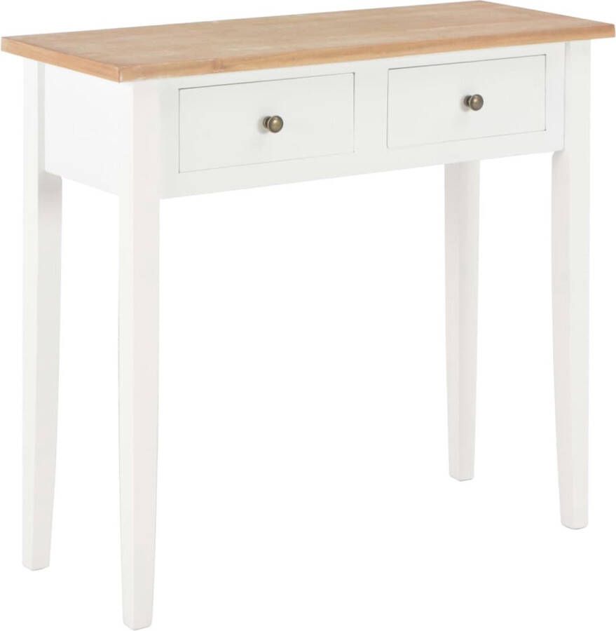 Furniture Limited Bijzettafel 79x30x74 cm hout wit