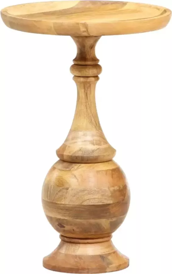 Furniture Limited Bijzettafel rond 43x43x66 cm massief mangohout