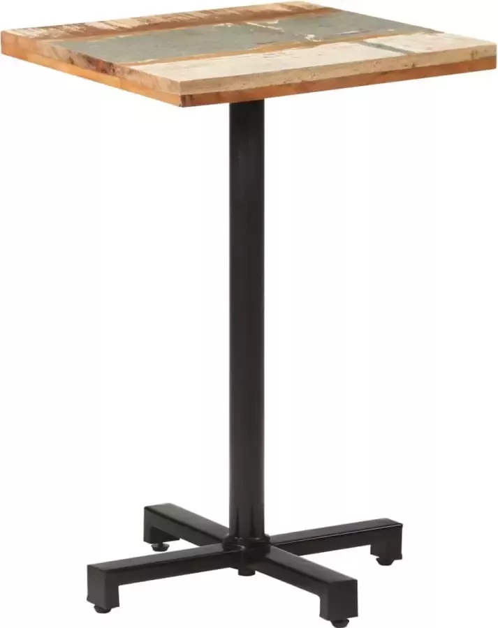 Furniture Limited Bistrotafel vierkant 50x50x75 cm massief gerecycled hout