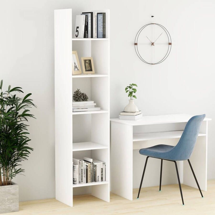 Furniture Limited Boekenkast 40x35x180 cm bewerkt hout wit