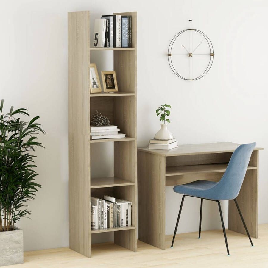 Furniture Limited Boekenkast 40x35x180 cm spaanplaat sonoma eikenkleurig