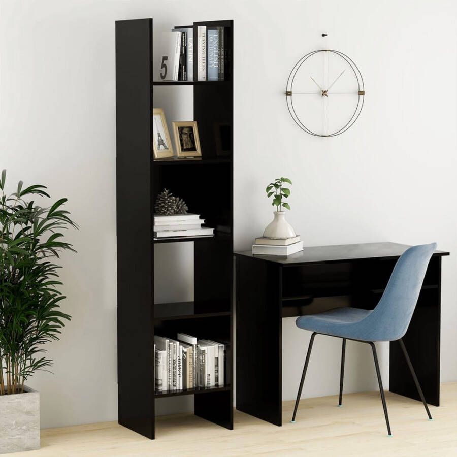 Furniture Limited Boekenkast 40x35x180 cm spaanplaat zwart