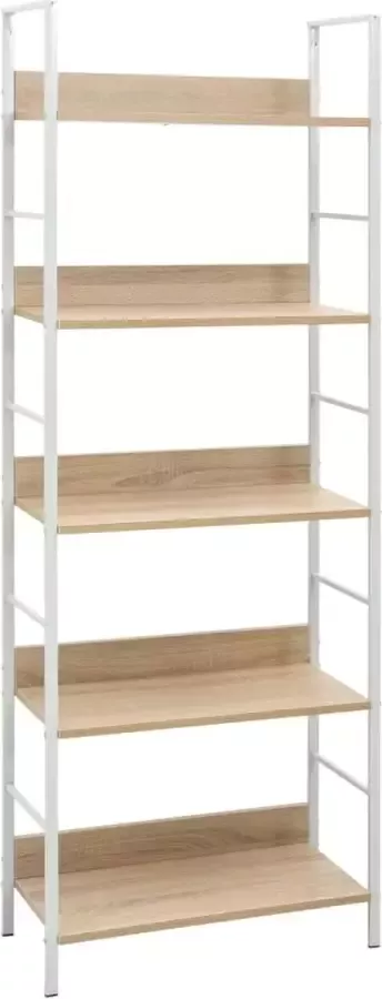 Furniture Limited Boekenkast 5 schappen 60x27 6x158 5 cm spaanplaat eikenkleurig