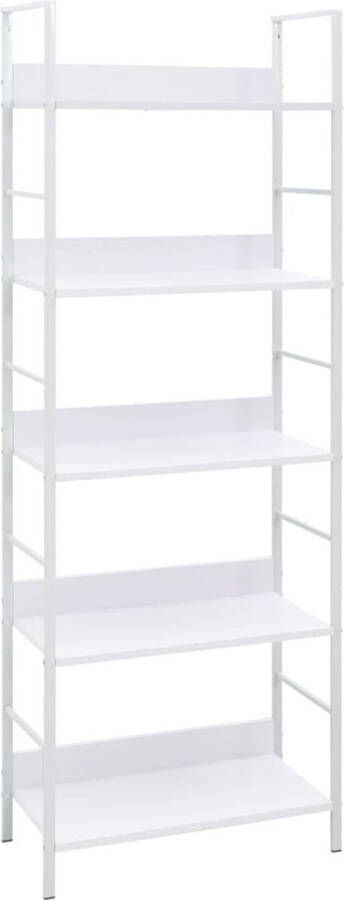 Furniture Limited Boekenkast 5 schappen 60x27 6x158 5 cm spaanplaat wit
