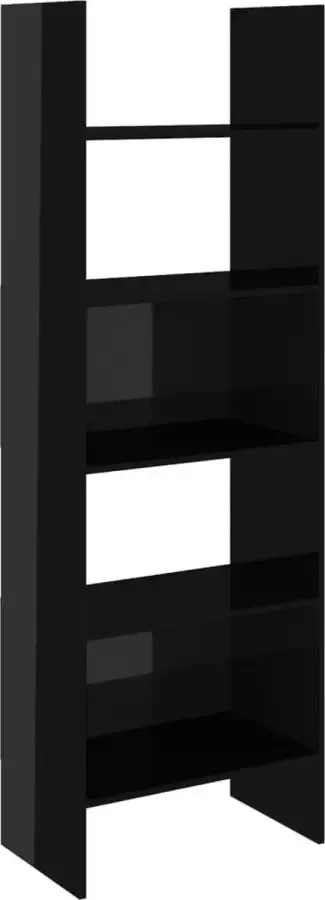 Furniture Limited Boekenkast 60x35x180 cm spaanplaat hoogglans zwart