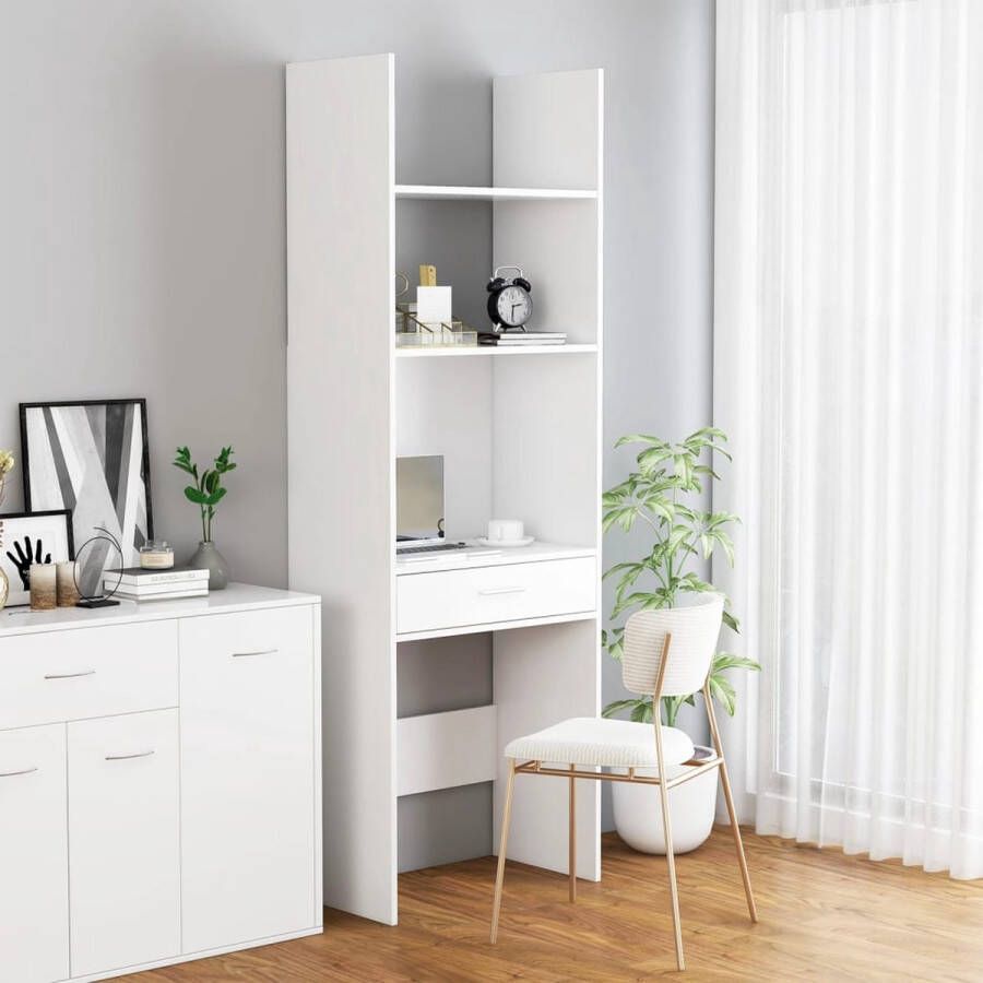 Furniture Limited Boekenkast 60x35x180 cm spaanplaat wit
