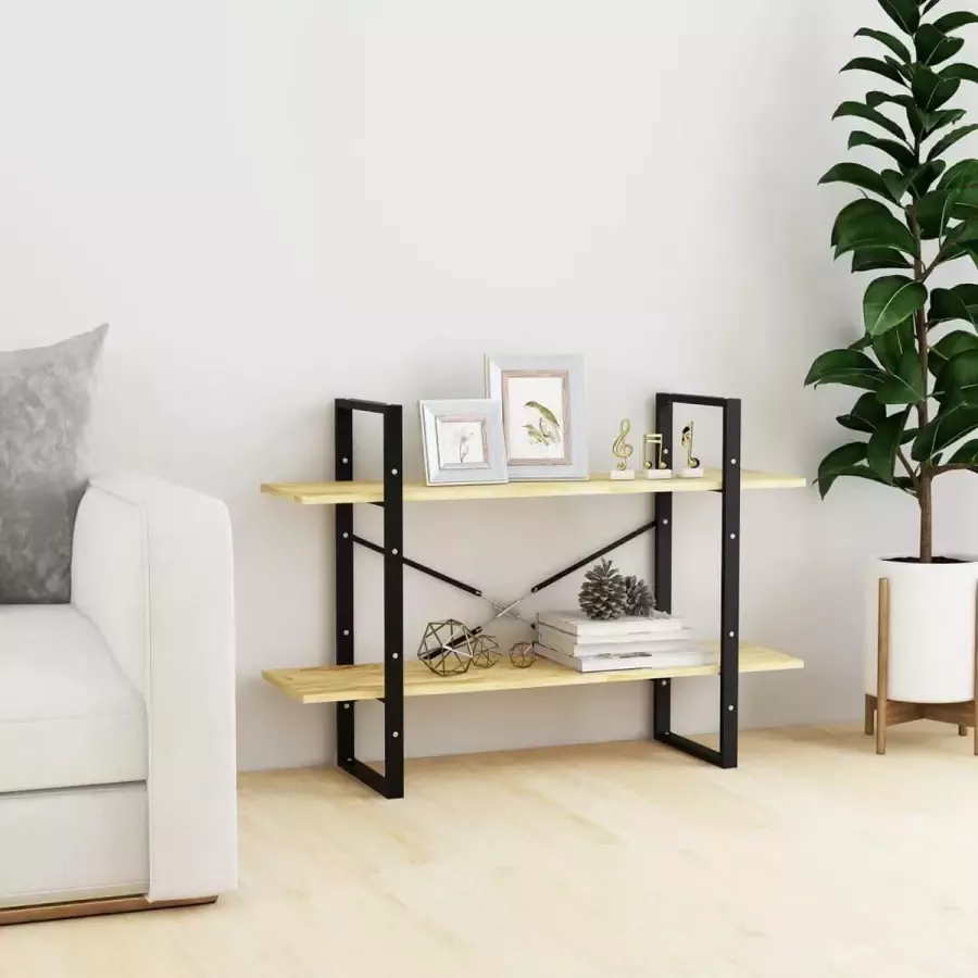 Furniture Limited Boekenkast met 2 schappen 100x30x70 cm massief grenenhout