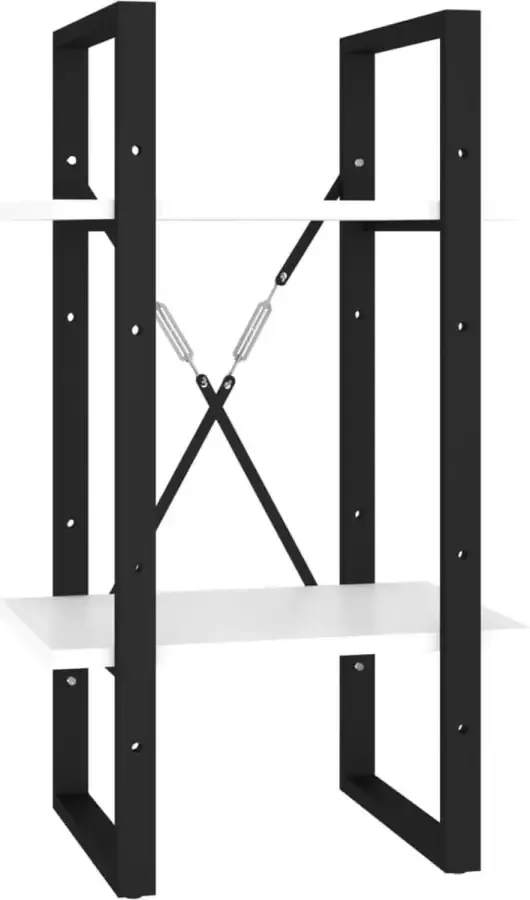 Furniture Limited Boekenkast met 2 schappen 40x30x70 cm bewerkt hout wit