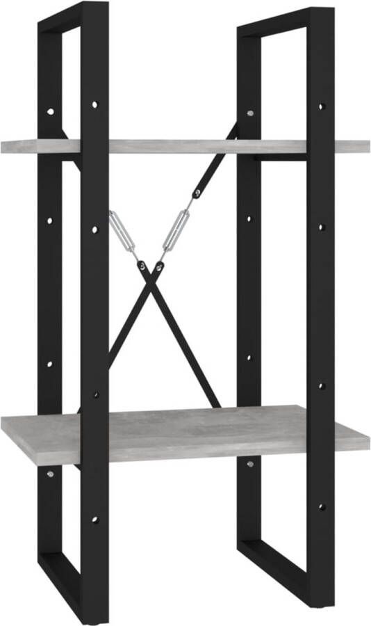 Furniture Limited Boekenkast met 2 schappen 40x30x70 cm spaanplaat betongrijs