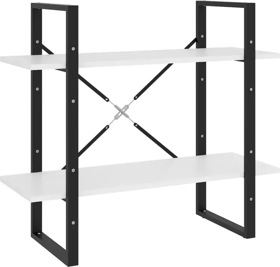 Furniture Limited Boekenkast met 2 schappen 80x30x70 cm spaanplaat wit