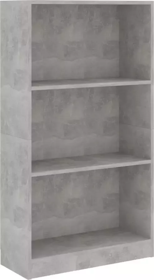 Furniture Limited Boekenkast met 3 schappen 60x24x109 cm bewerkt hout betongrijs