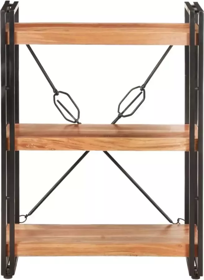 Furniture Limited Boekenkast met 3 schappen 60x30x80 cm massief acaciahout