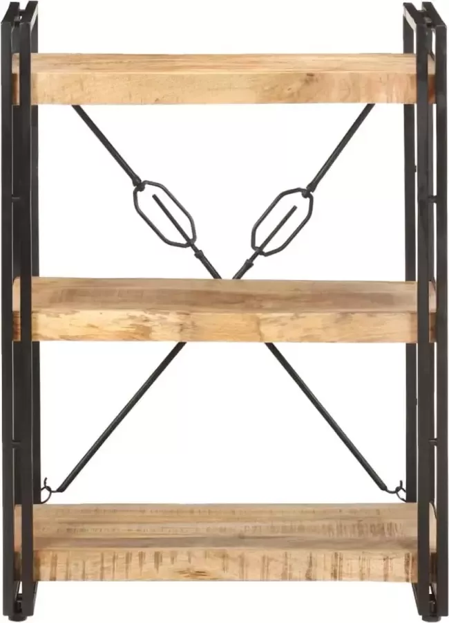 Furniture Limited Boekenkast met 3 schappen 60x30x80 cm massief mangohout