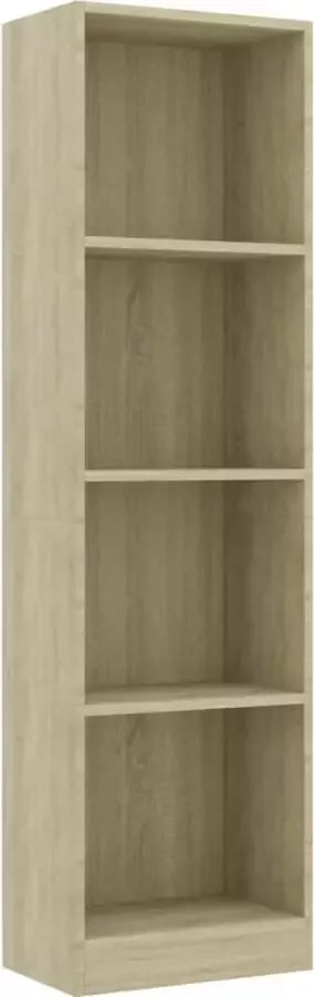 Furniture Limited Boekenkast met 4 schappen 40x24x142 cm bewerkt hout sonoma eik
