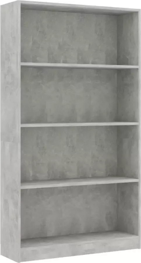 Furniture Limited Boekenkast met 4 schappen 80x24x142 cm bewerkt hout betongrijs