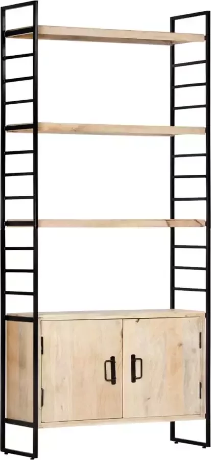 Furniture Limited Boekenkast met 4 schappen 80x30x180 cm massief mangohout