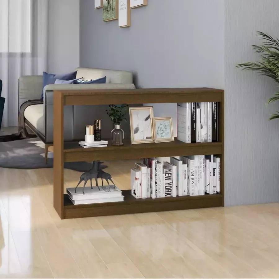 Furniture Limited Boekenkast kamerscherm 100x30x71 5 cm grenenhout honingbruin
