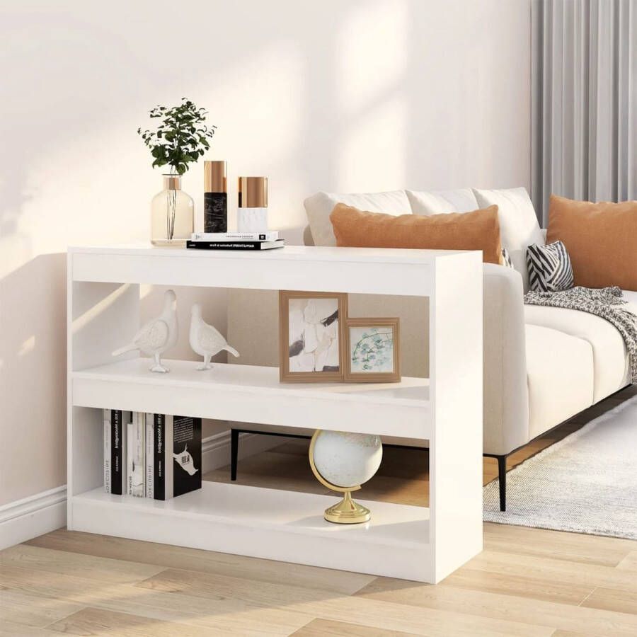 Furniture Limited Boekenkast kamerscherm 100x30x72 cm wit