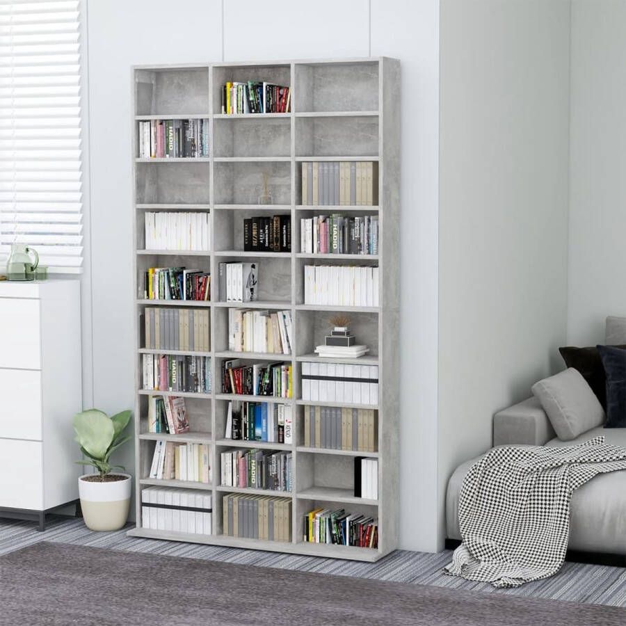 Furniture Limited Cd-kast 102x16x177 5 cm bewerkt hout betongrijs