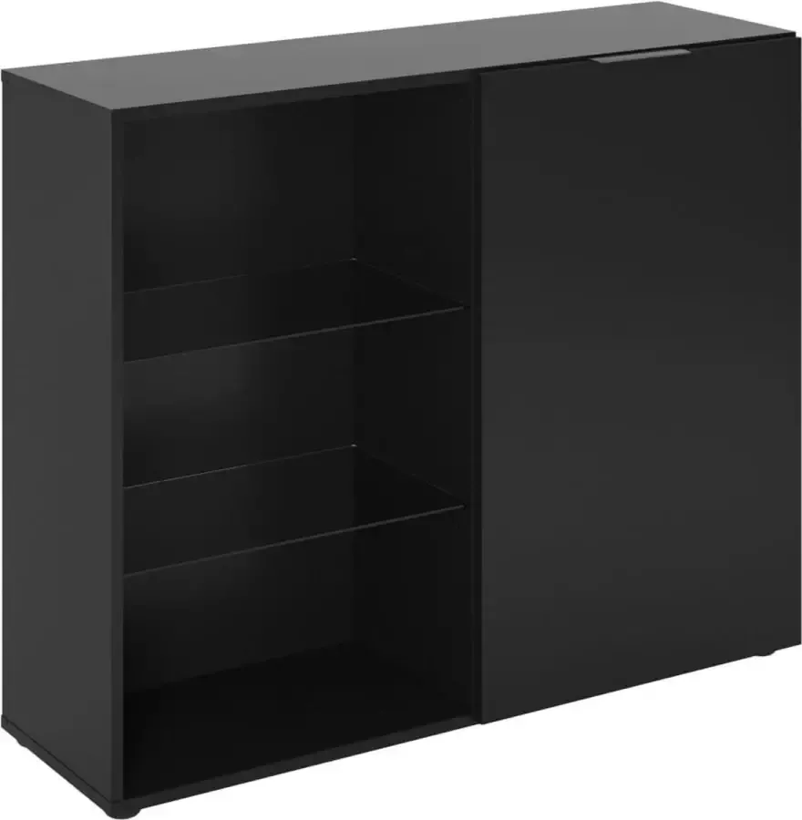 Furniture Limited Dressoir met 1 deur en open schappen zwart