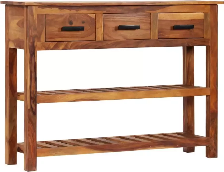 Furniture Limited Dressoir met 3 lades 110x30x80 cm massief acaciahout