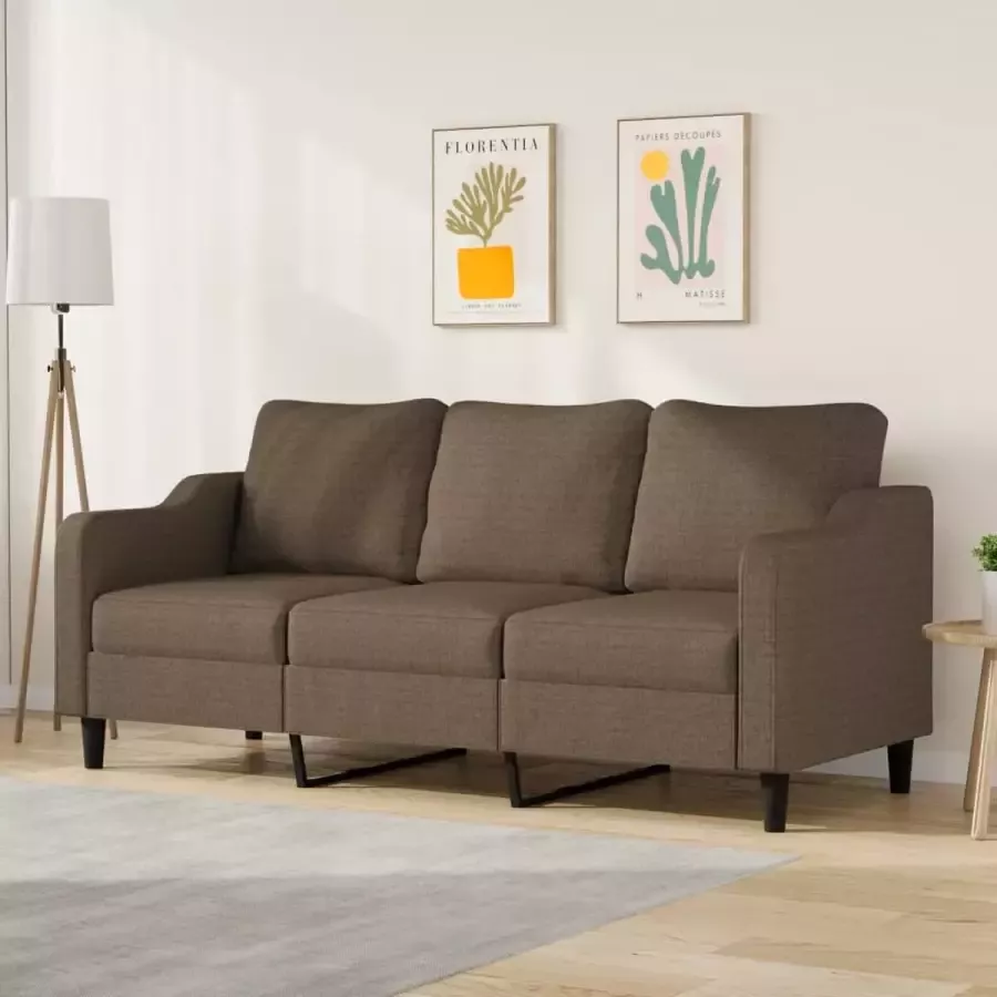 Furniture Limited Driezitsbank 180 cm stof bruin