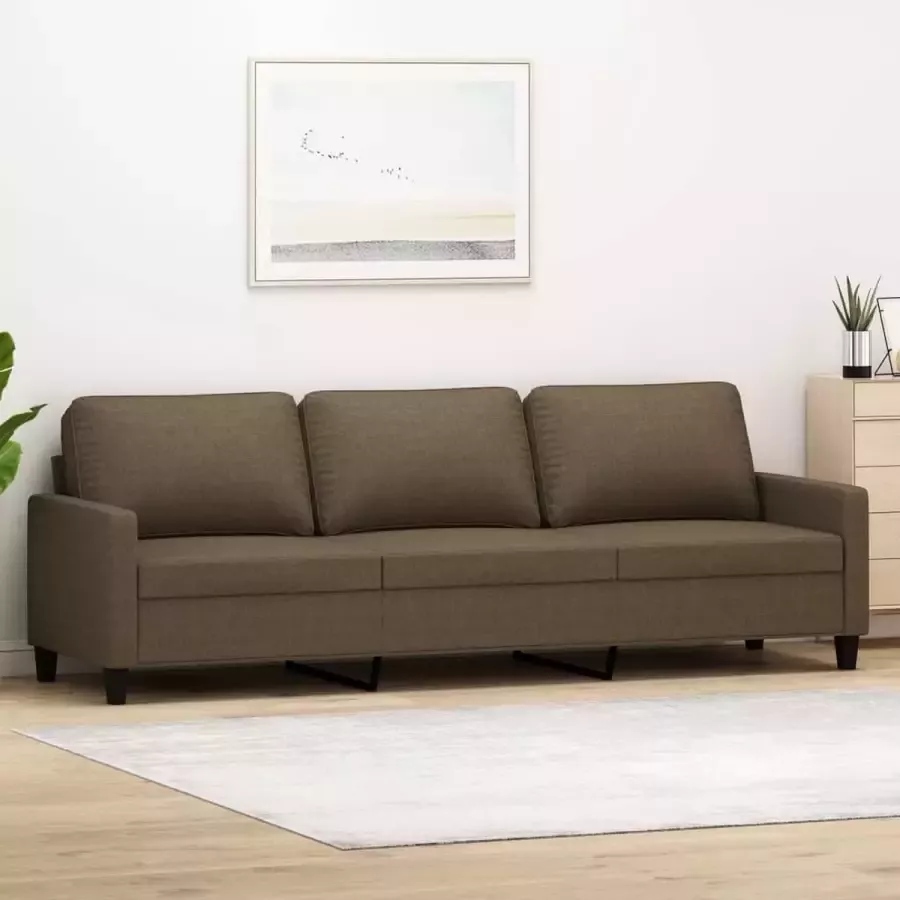 Furniture Limited Driezitsbank 210 cm stof bruin