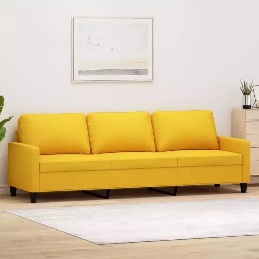 Furniture Limited Driezitsbank 210 cm stof lichtgeel