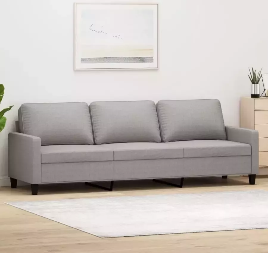 Furniture Limited Driezitsbank 210 cm stof lichtgrijs